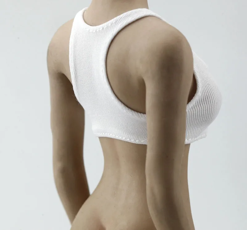 1/6 Scale Female Low-cut Stretch Sports Vest Sleeveless Shirt Bottoming Underwear Briefs fit TBLeague JIAOU DOLL body model