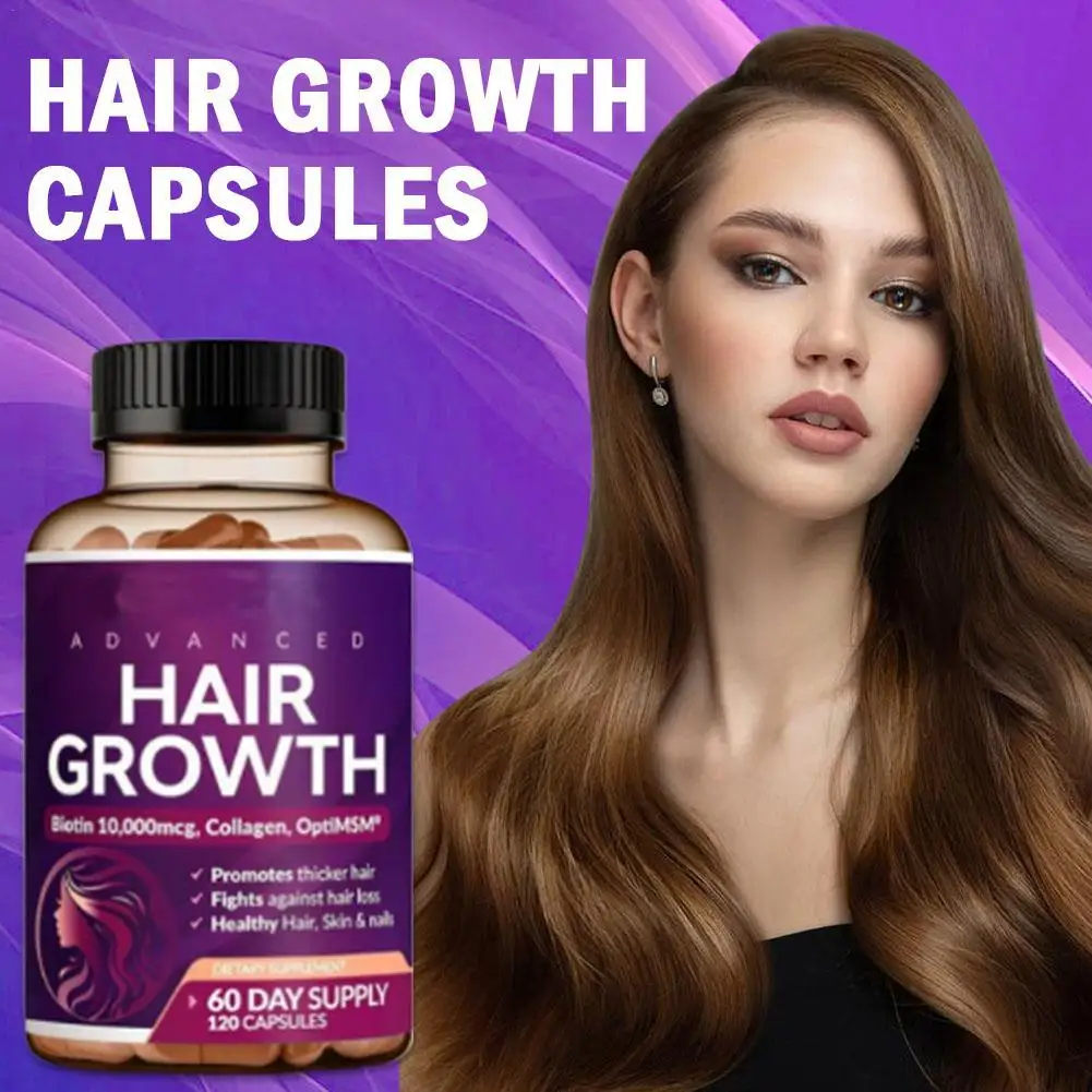 Las cápsulas para el crecimiento del cabello promueve el crecimiento del cabello y mejoran la caída del cabello, adecuadas para todo tipo de cabello mejoran el folliculo del cabello