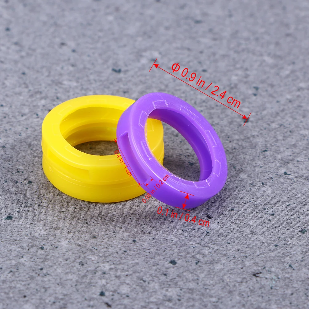 30pcs Bright Colored Key Caps Silicone Key Covers Elastic Key Tags Key Identifier Coding Rings(Mixed Color)