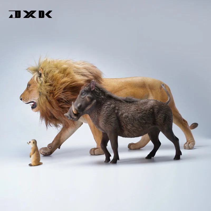 In Stock Jxk 1/6 Hairy Lion 2.0 Simulation Wild Animal Resin Model Home Office Decoration Model Toy Gift