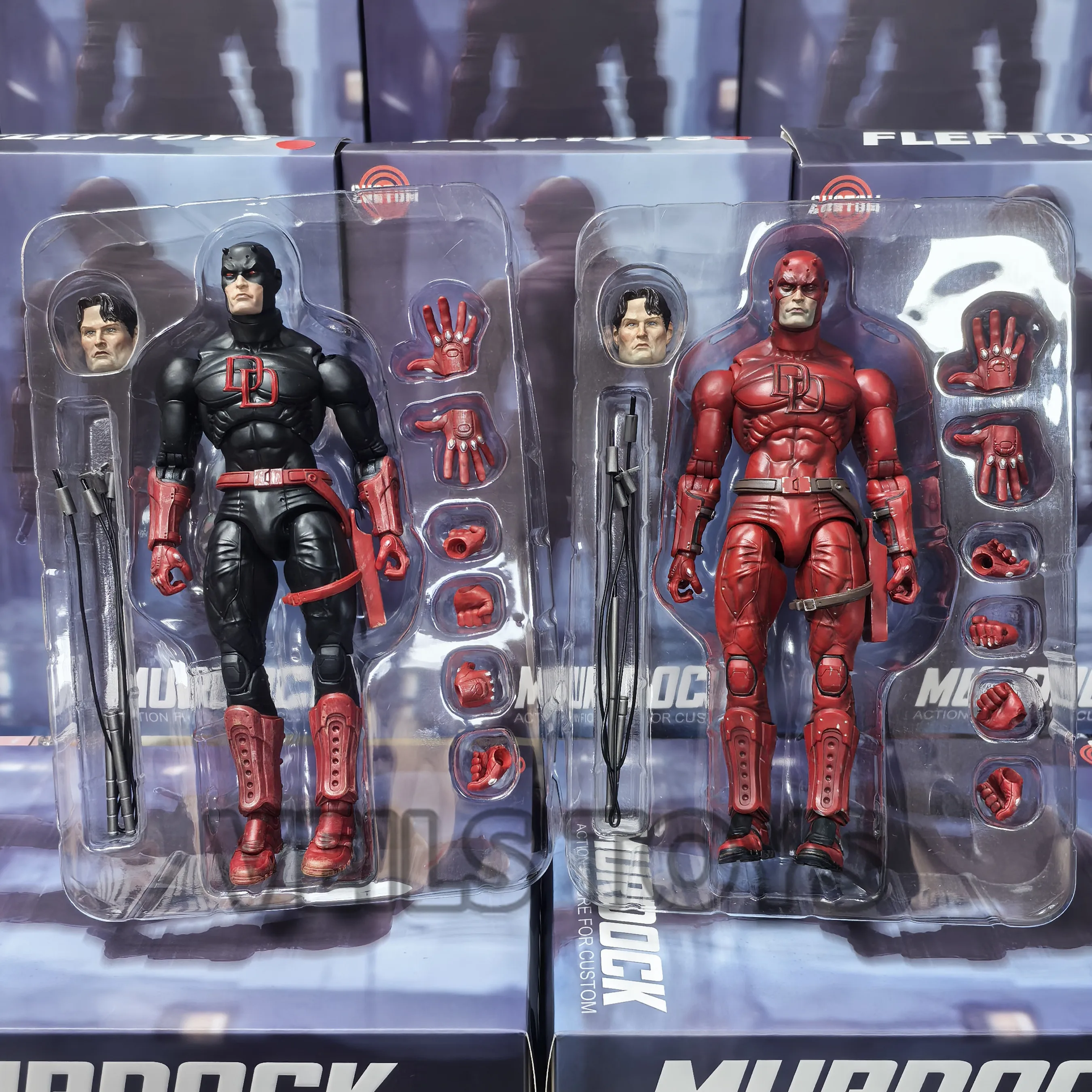 In Stock - FlefToys Marvel Daredevil Classic Red Shadowland Reborn