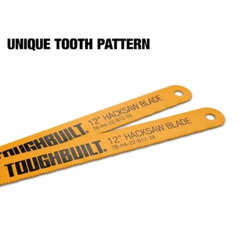 TOUGHBUILT TB-H4S2-22-B12-2 2Pk 12 in Hacksaw Blades - 24TPI Hand Hacksaw Blades Hand Tools