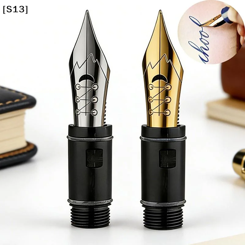 Para MAJOHN P136 P137 P138 P139 N.º 6 Sección de agarre de plumilla flexible para caligrafía en cobre, plumilla de pluma estilográfica de cuerpo redondo ES ER [Q]Q@