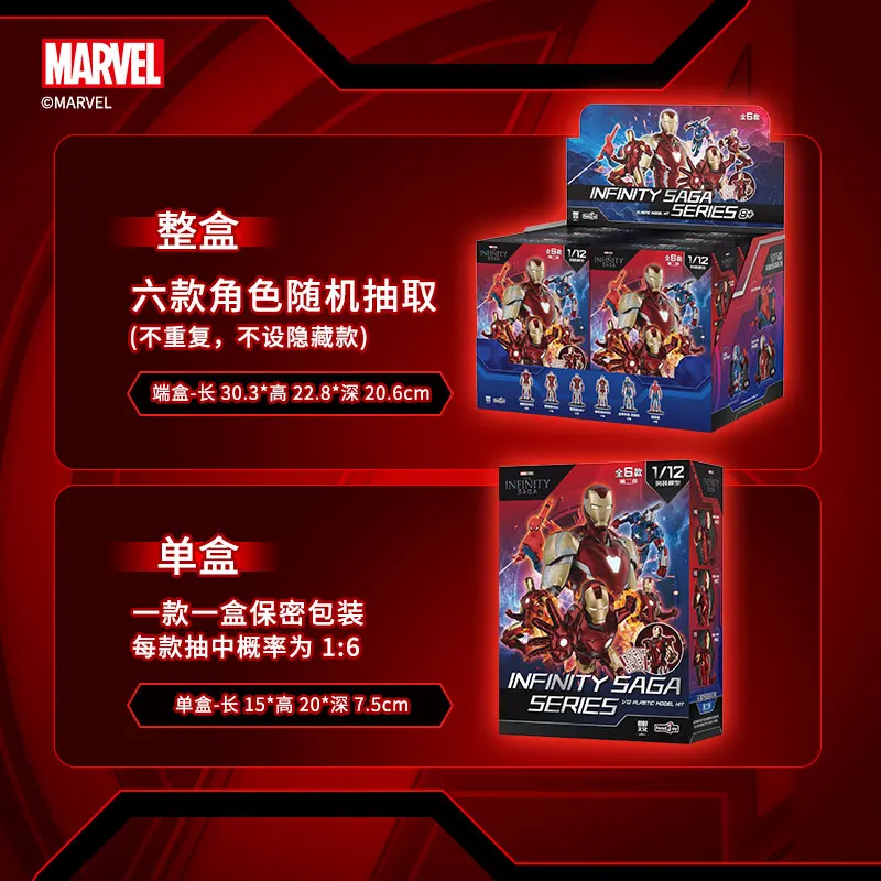 FondJoy Patriot Iron Man Mk85 Marvel War Machine Figurka Akcji Blind Box Kolekcjonerska Zabawka dla Chłopców Gra Puzzle do Składania
