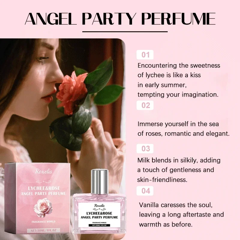 30 ml Pheromon-Parfüm von hoher Qualität, anhaltender Duft für Frauen, Konzentration, Körperspray, Hals, Handgelenk, natürliche, frische