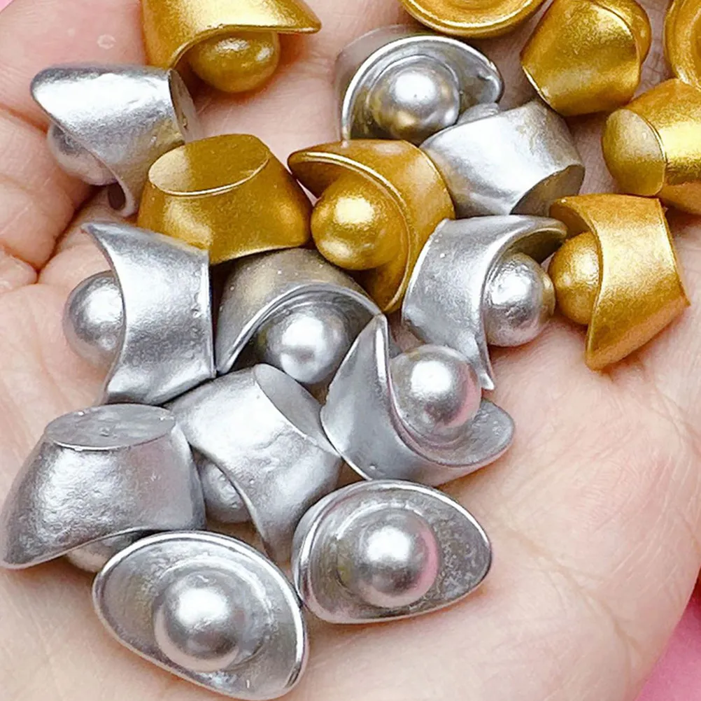 20Pcs Mini Feng Shui Chinese Yuanbao Ingot Decoration Realistic Prosperity Wealth Luck Home Office Charm Ornament