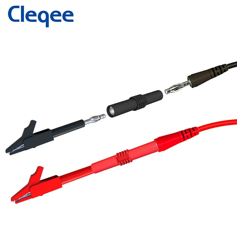 Cleqee อะแดปเตอร์ตัวเมียสำหรับต่อปลั๊กกล้วย P7023 10ชิ้น4มม. หัวต่อตัวเมียเป็นฉนวนหัวต่อตัวเมีย