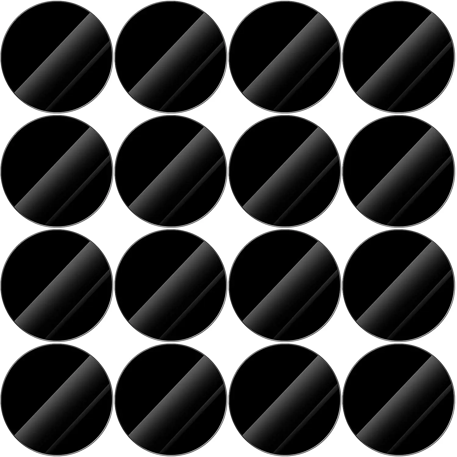 25mm 30mm 40mm 45mm 50mm 60mm Blank Black Acrylic Disc Jewelry Art Acrylic Circle Round Shape 2.7mm thickness