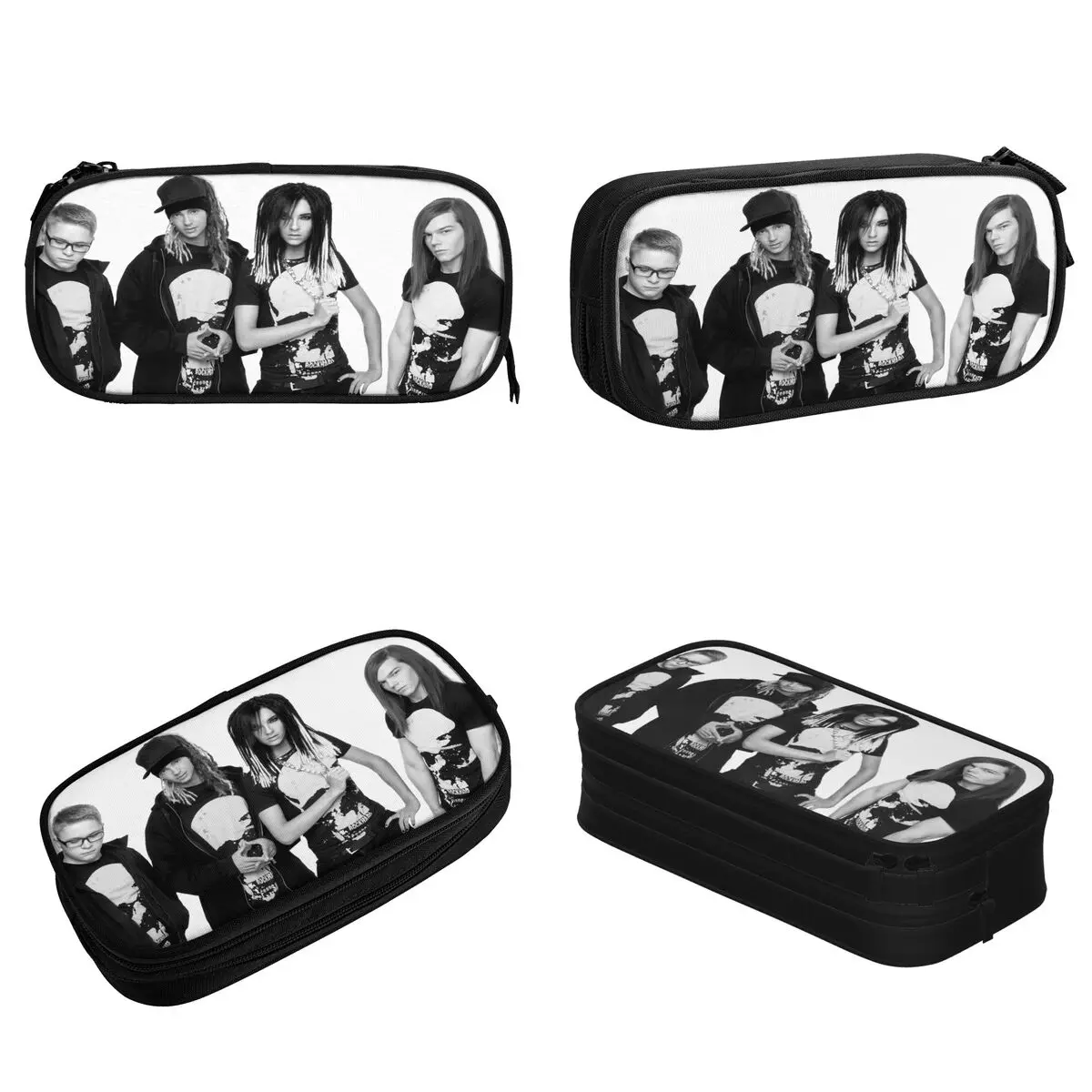 Tokio Hotel BillKaulitz Pencil Cases Rock Music Pen Box Bag Student Big Capacity Office Cosmetic Pencilcases