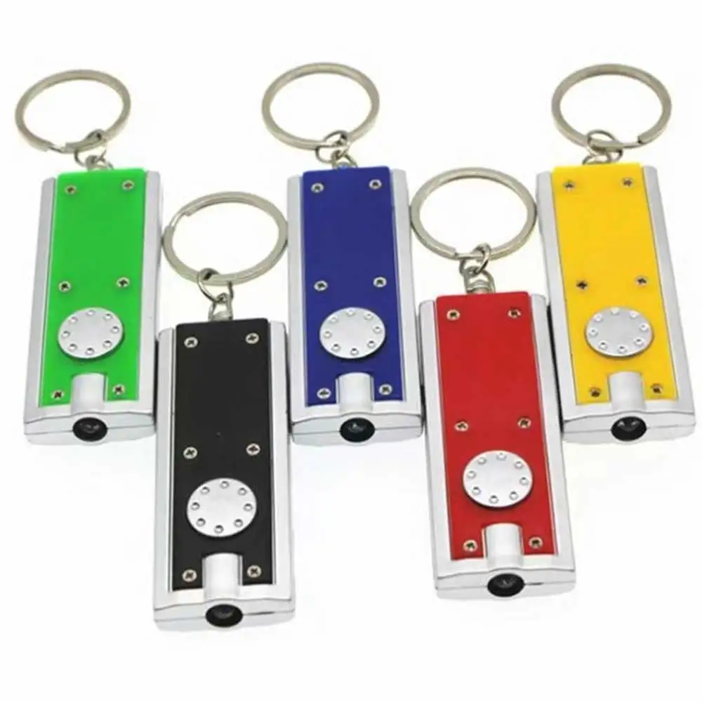 6PCS Mini LED Keychain Flashlight Key Chain Keyring Portable Lighting Torch Search Outdoor Astigmatism Flashlight White Torches