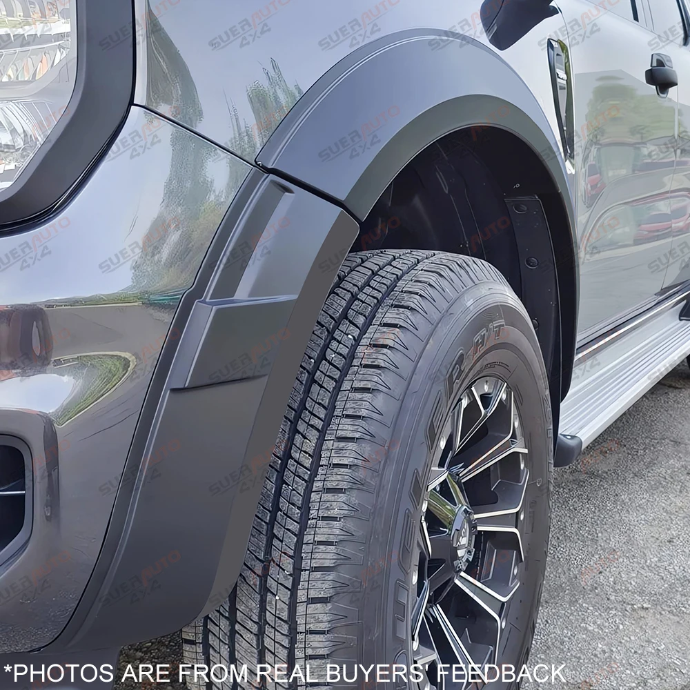 5”Fender Flares Wheel Arch For Ford Ranger Next Gen T9 2023 2024 2025 Double Cab No Sensor Hole Matte Black Off-Road Body Kit