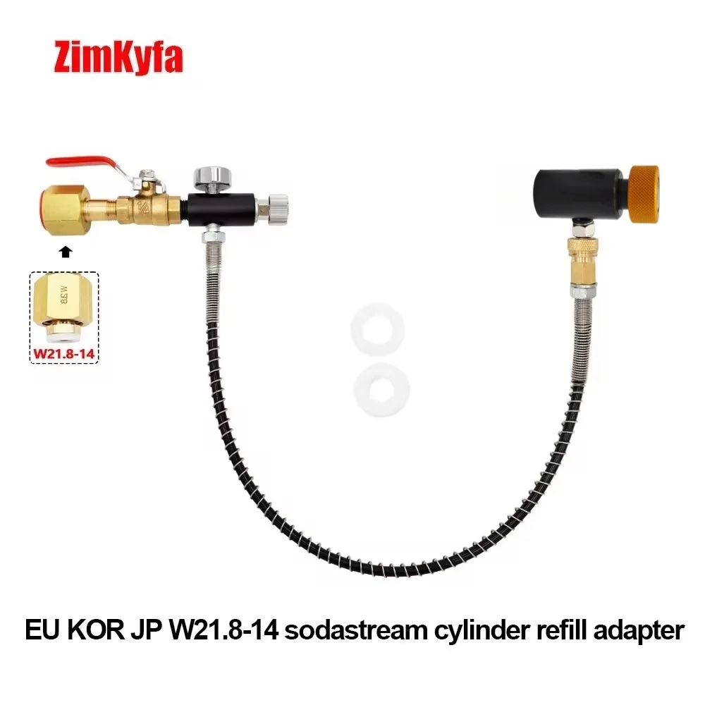 Estação de enchimento adaptador co2 recarga para sodastream soda fluxo de água Tr21-4 cilindro garrafa vasilha do tanque W21.8-14/cga320