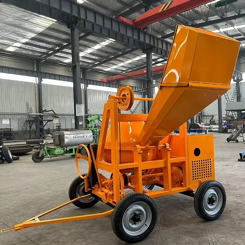 350L 500L 750L Diesel Detachable Cement Mixer Mini Self Loading Concrete Mixer