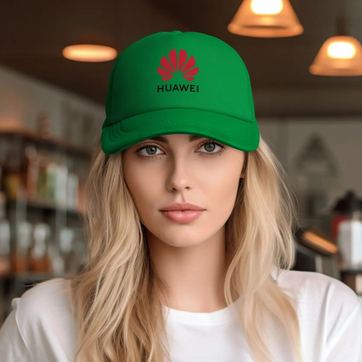 New Black Huawei Logo Baseball Caps Unisex Snapback Hat Breathable Mesh Sun Gorras Bone image 4