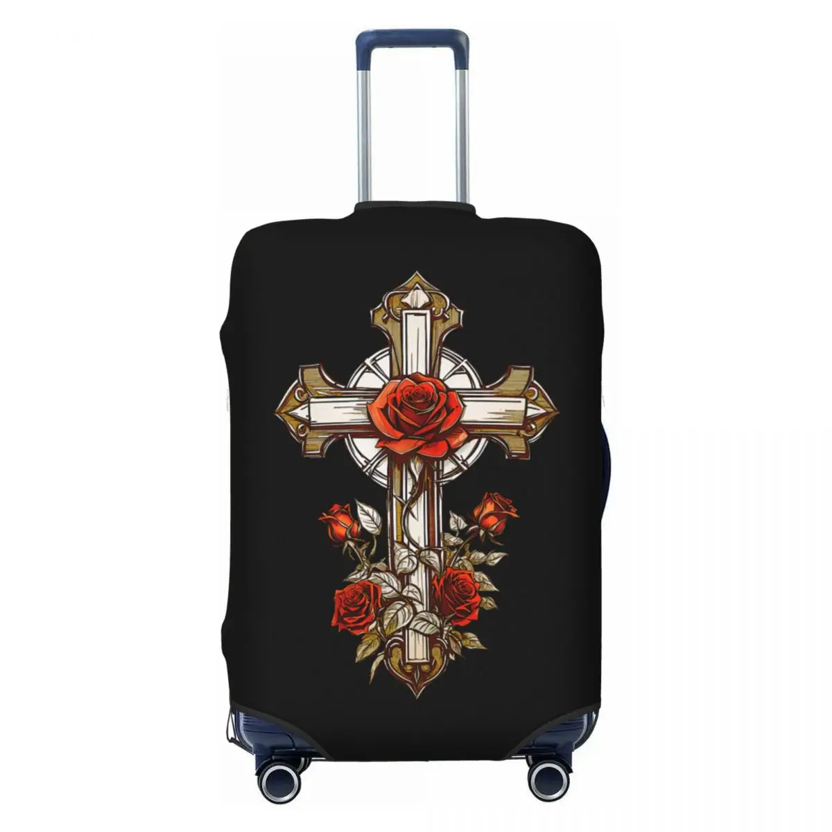 

Rosicrucian Rose Cross Travel Luggage Cover Dust Proof Suitcase Cover Protector Fit 18-32 Inch
