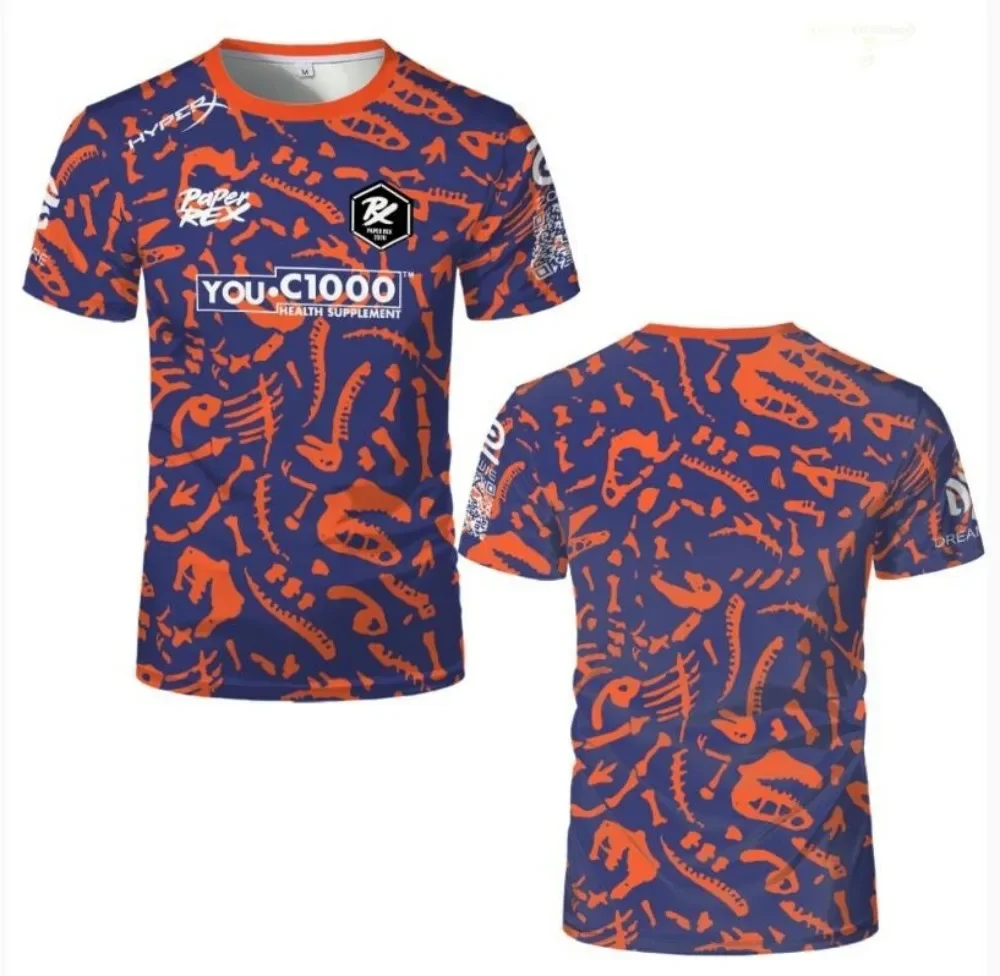 2025 New Esports Game Prx Night Mode Jersey For Fans Breathable Sports Men's Kids Crew-Neck Short-Sleeved Casual T-Shirt
