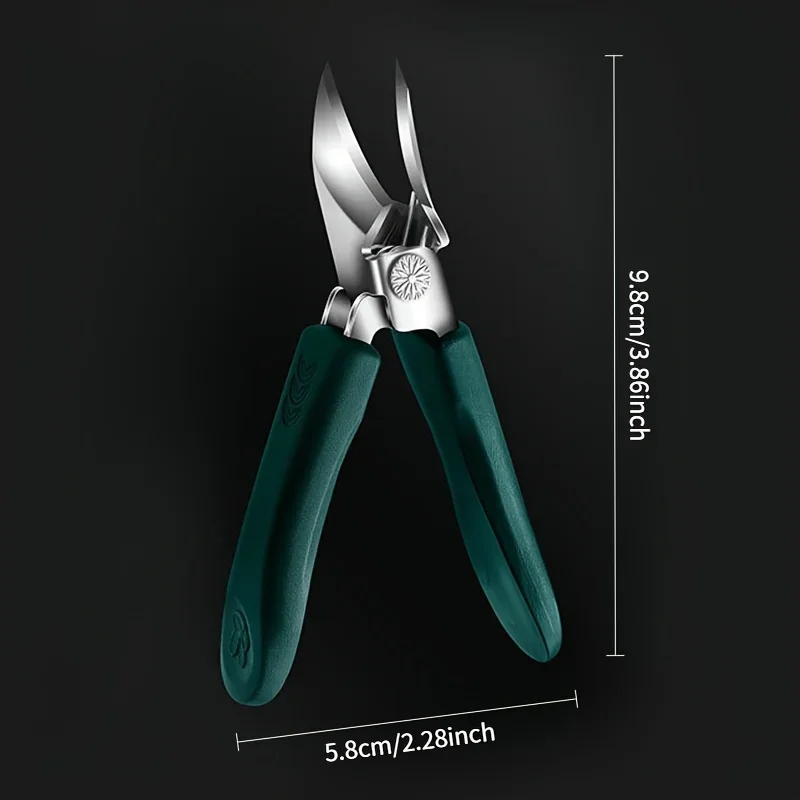 Large-Opening Stainless Steel Nail Clippers with Anti-Splatter Design & Handle Curved Blade,Sharp & Durable Christmas Gift