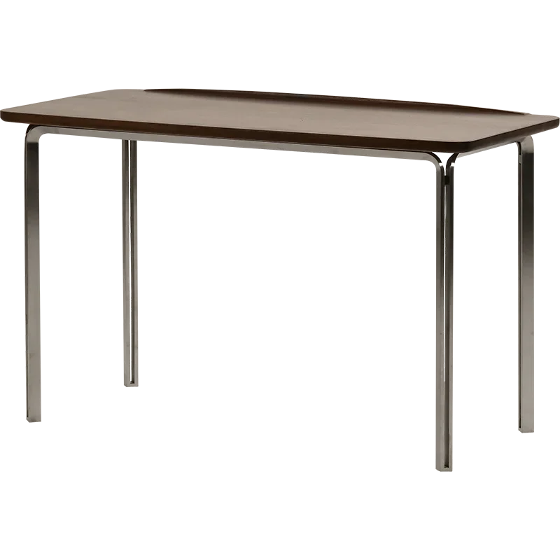 B4 Italian Minimalist Mollenburg Desk Medieval Solid Wood Black Walnut Computer Desk Stainless Steel Office Writing Desk