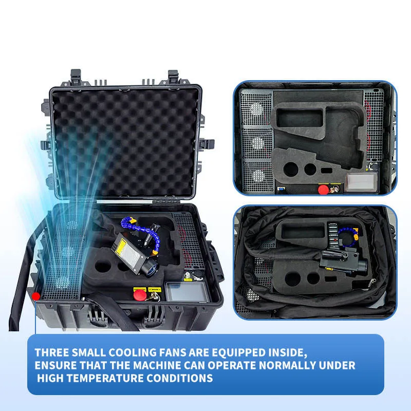 Лазерный очиститель 100 Вт-500 Вт, высококачественная волоконная лазерная чистящая машина Oli Paint Resin, портативная лазерная машина для очистки