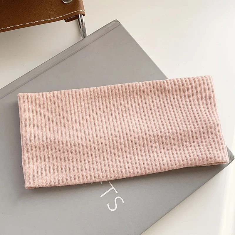 Herbst und Winter Breite Kante Elastische Frauen Haarband Make-Up Gesicht Waschen Stirnband Sport Gestrickte Kopfbedeckung Stirnband – Detail 20