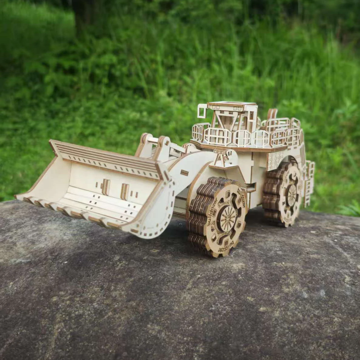 

3D головоломка Diy деревянная игрушка бульдозер сборная модель для взрослых день рождения Хэллоуин Рождественский подарок