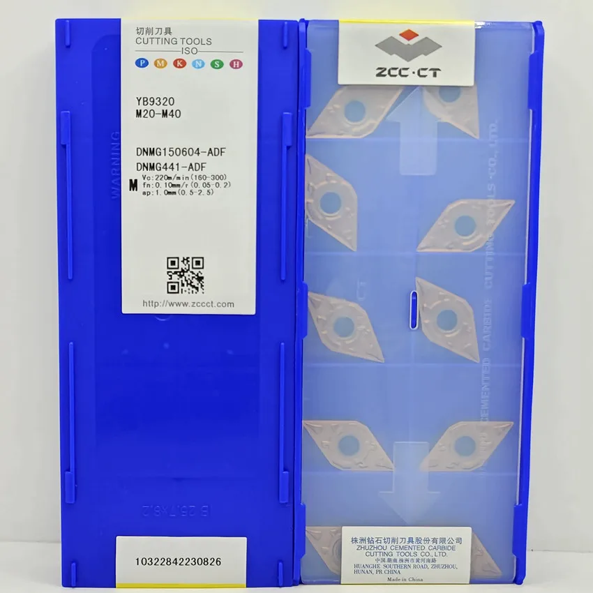 Metal Duro Cnc Inserções 10 Pcs Box Dnmg150604-adf Yb9320 Dnmg150608-adf Yb9320 Dnmg150612-adf Yb9320 Dnmg441 Dnmg442 Dnmg443 Zcc.ct de