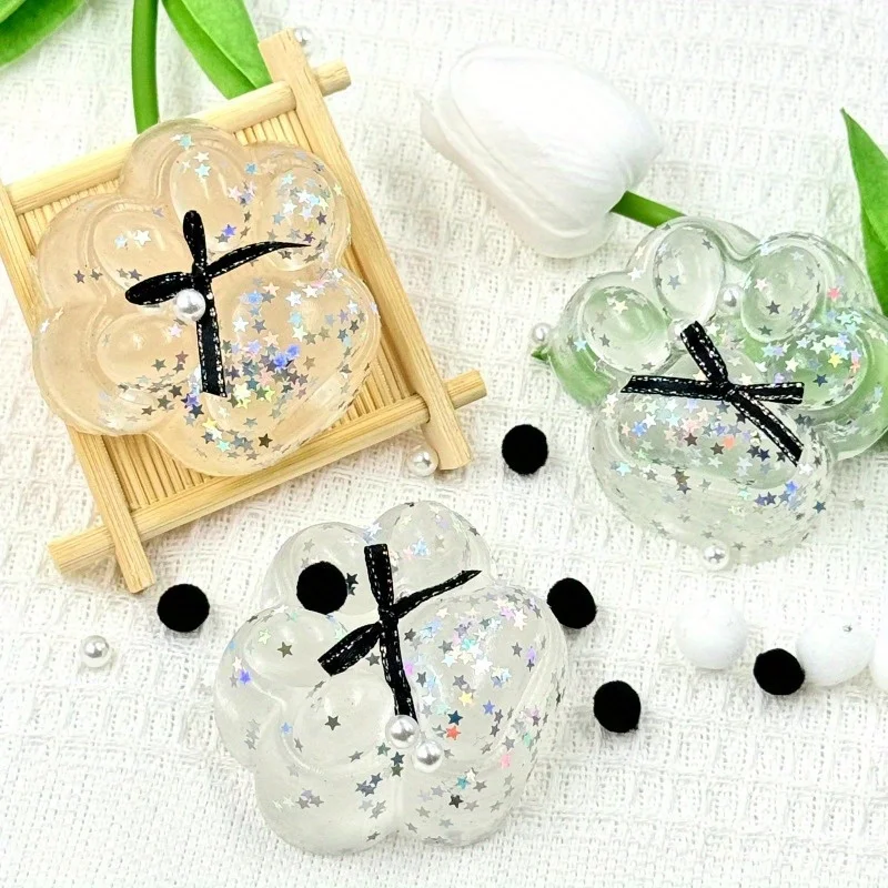 透明な弓型猫の足絞りおもちゃ