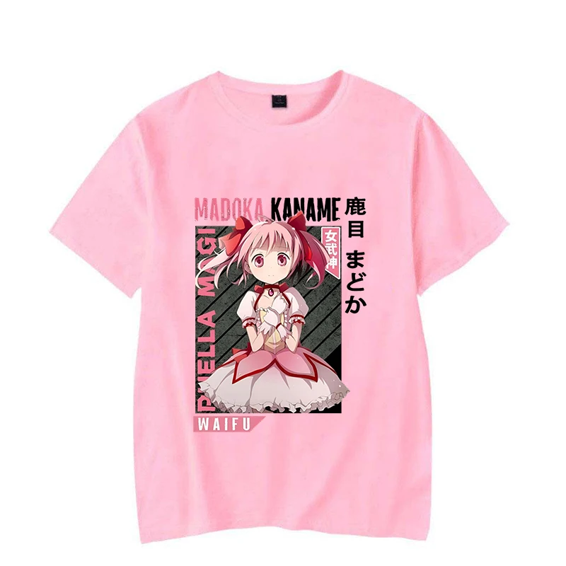 New Fashion Summer Short Sleeve Cute Kaname Madoka Print T Shirts Women Causal Harajuku Tops Anime Funny T Shirt