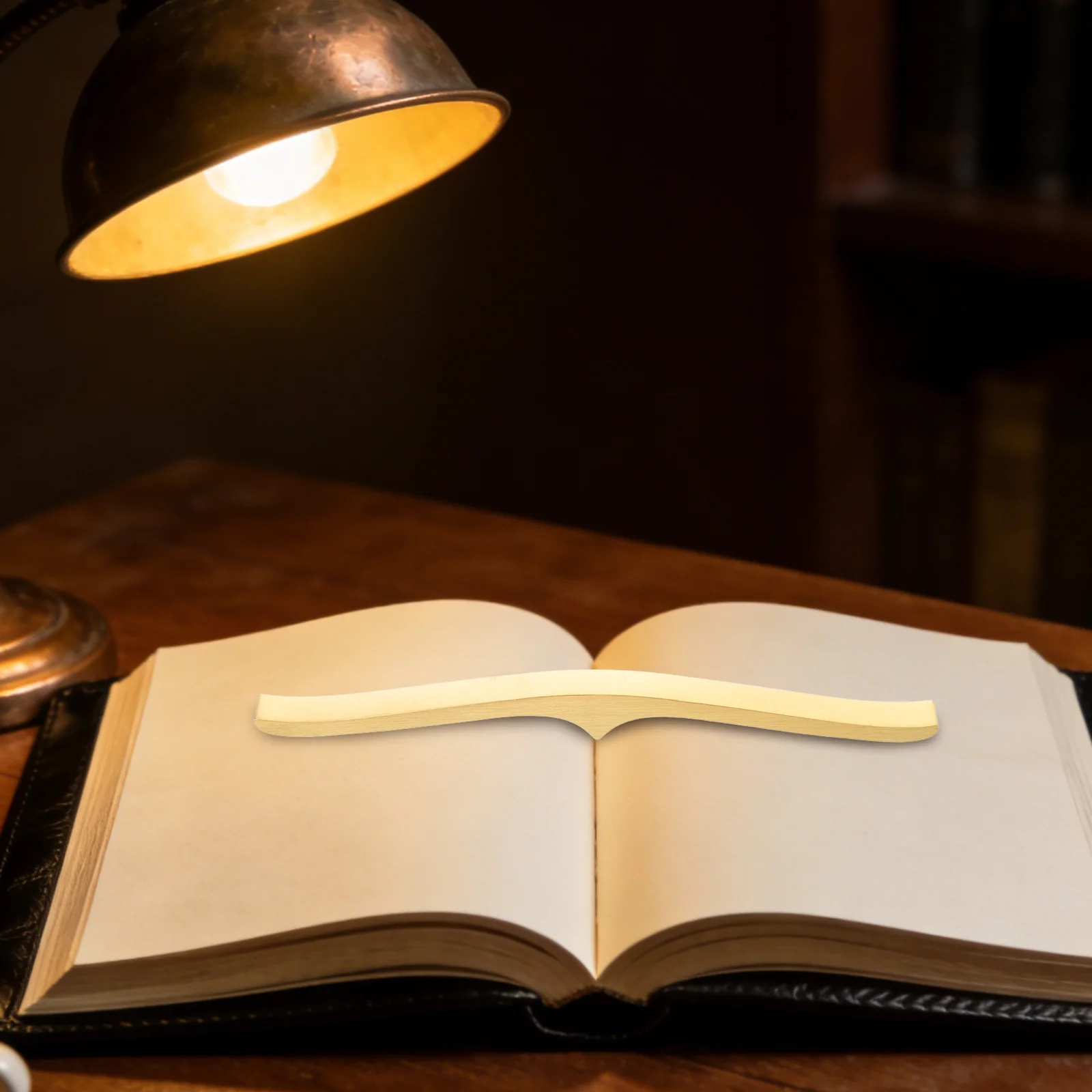 

Brass Calligraphy Paperweight 7.86X0.79X0.39 Inch Heavy Gold Paper Weight For Book Painting Writing Practice Desktop Decor