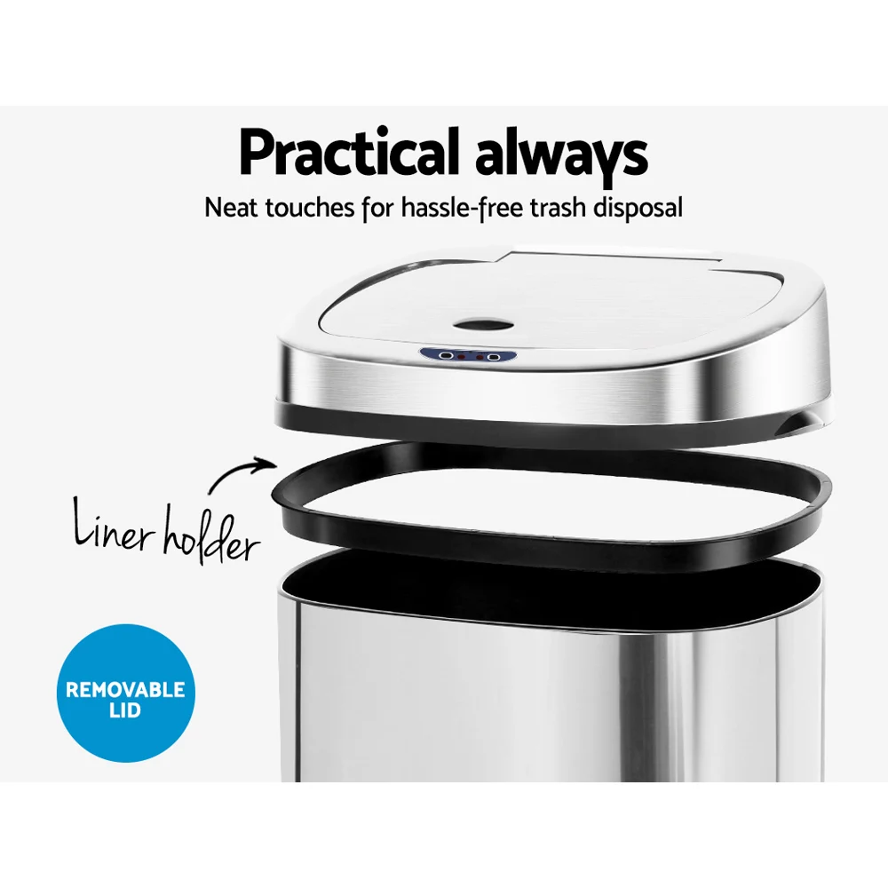 

Household goods 50L stainless steel motion induction automatic trash can