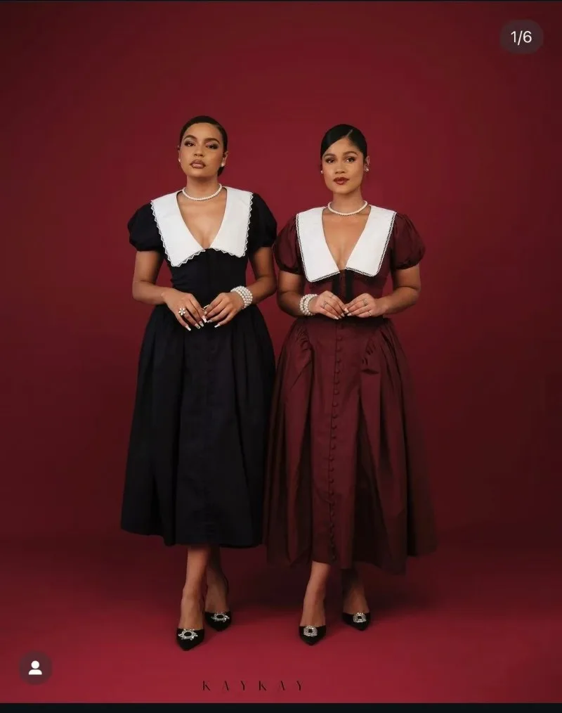 

Fall Women Summer Peter Pan Collar Short Sleeve Elegant Midi Dress V-neck Vintage Sexy Night Club Party Dresses Vestidos
