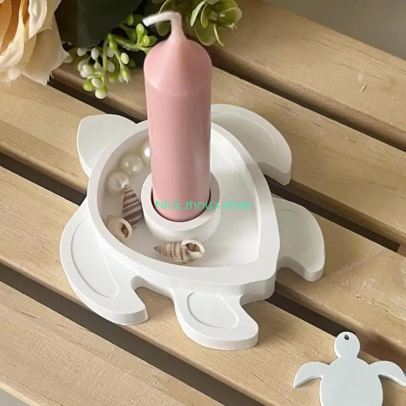 E15E Oceanics تحت عنوان قالب من السيليكون مجموعة 3 قطعة لصنع الشموع قذيفة السلاحف الأسماك الأشكال سهلة التنظيف أداة صياغة قابلة #3