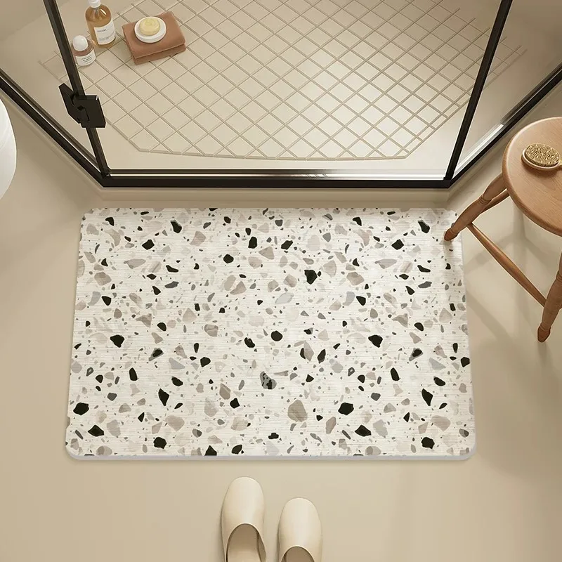 VIKAMA's New Entrance Floor Mat For The Hallway, Bathroom And Toilet Water-Absorbing, Anti-Slip Silica Mud Rug For Home Decor