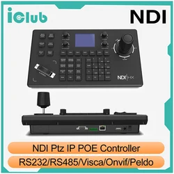 Controlador PTZ PoE NDI PTZ para cámara, dispositivo con Vista previa de pantalla LCD de 5 pulgadas, compatible con protocolo Visca sobre IP Onvif Pelco RS232 RS485