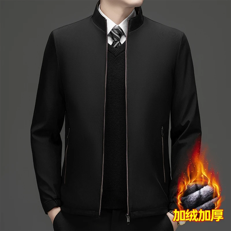 

Autumn and Winter New Fashion Cashmere Thick Warm Jacket Blazer Autumn Winter Warm Men's Jacket Windbreak Casual Business Coat