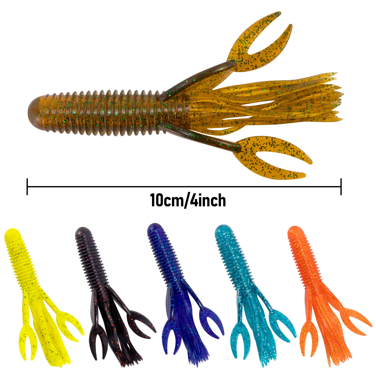 5/10pcs Craw Tube Bait Soft Lure,Plastic Fishing Lures,Crawfish Lure,Swimbait,for Texas Rig Crappie Trout Perch Freshwater