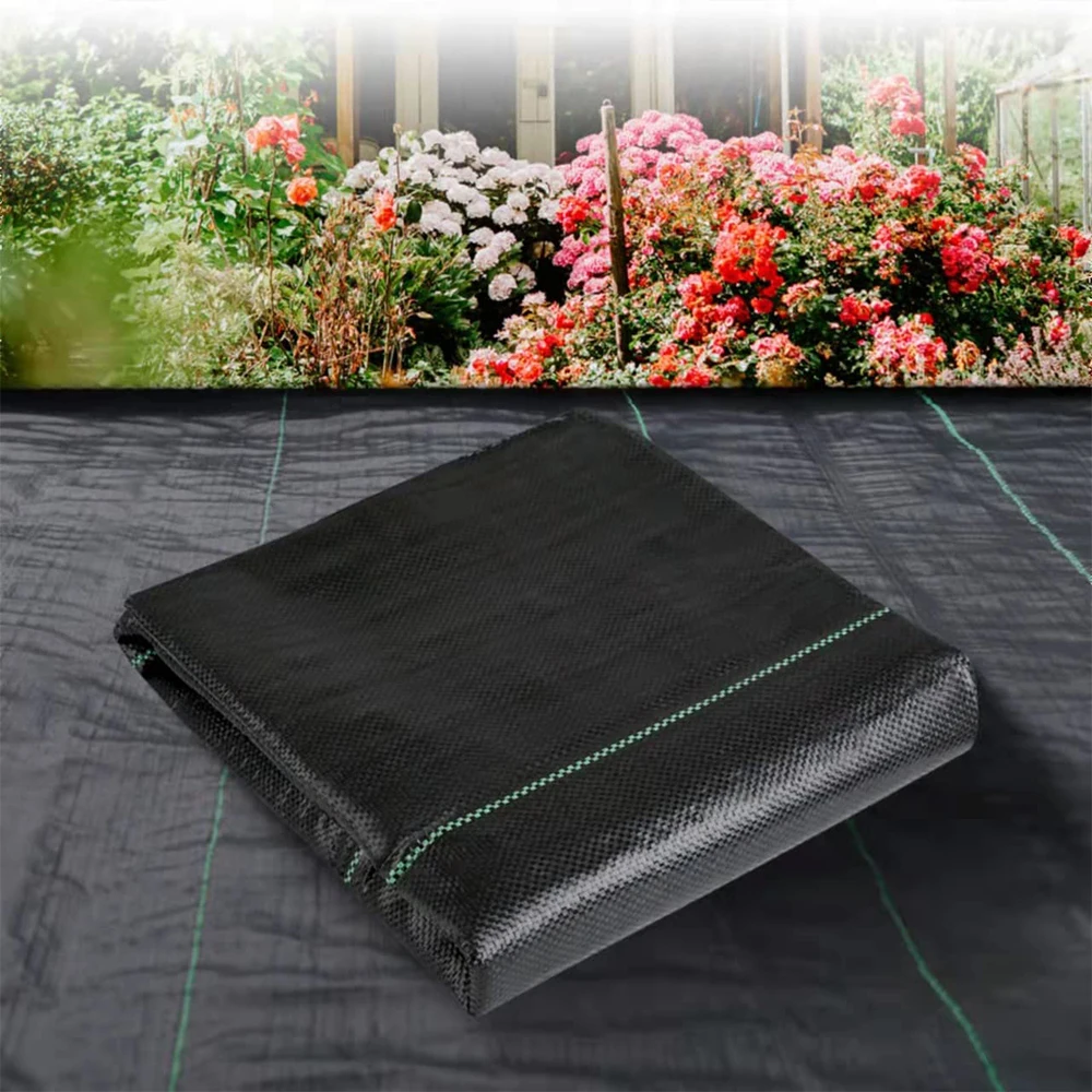 Heavy Duty Weed Barrier Landscape Fabric Black Woven Sheet UV Tear Resistant Ground Cover Gardening Mat for Driveway  Control