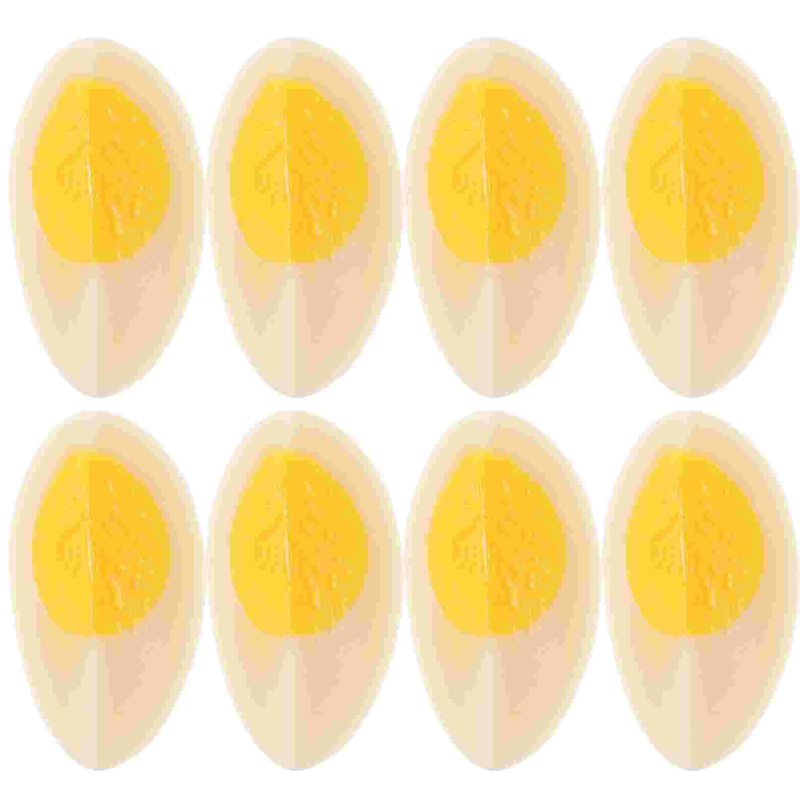 8 Pcs Simulated Boiled Eggs Artificial Lifelike Food Models Props Chicken Pvc Student Realistic