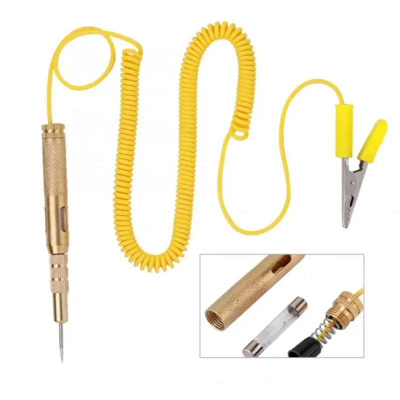 Диагностические инструменты, автомобильный тестер цепей, тестовый зонд, лампа 6 В-24 В, система освещения, лампа, тест напряжения, ручка-детектор, медный автомобиль