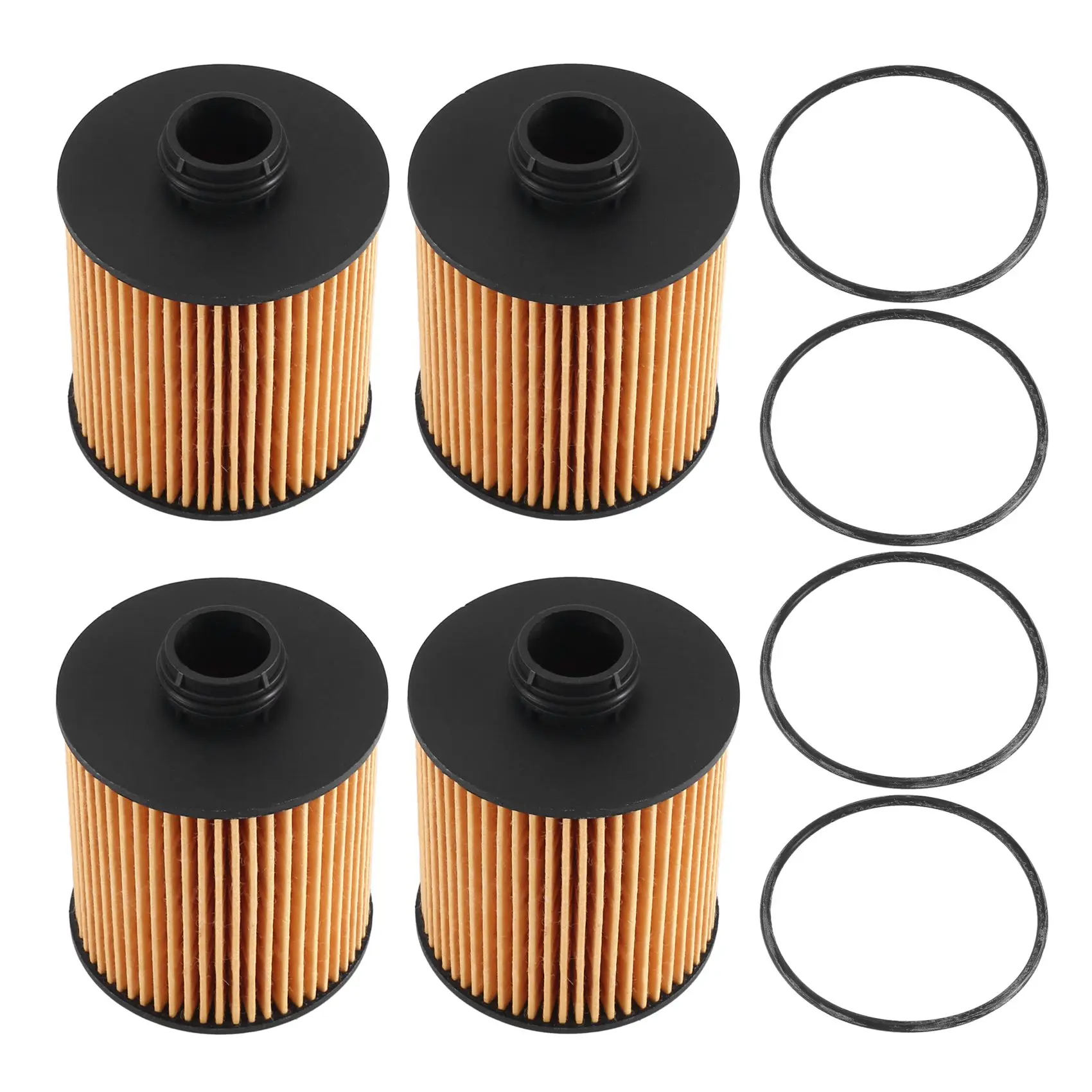 4PCS Car Oil Filter for-Peugeot 3008 408 308 308S 508 4008 5008 for Citroen C4 C5 1.6T 2013-2014 1612565980 9807989080