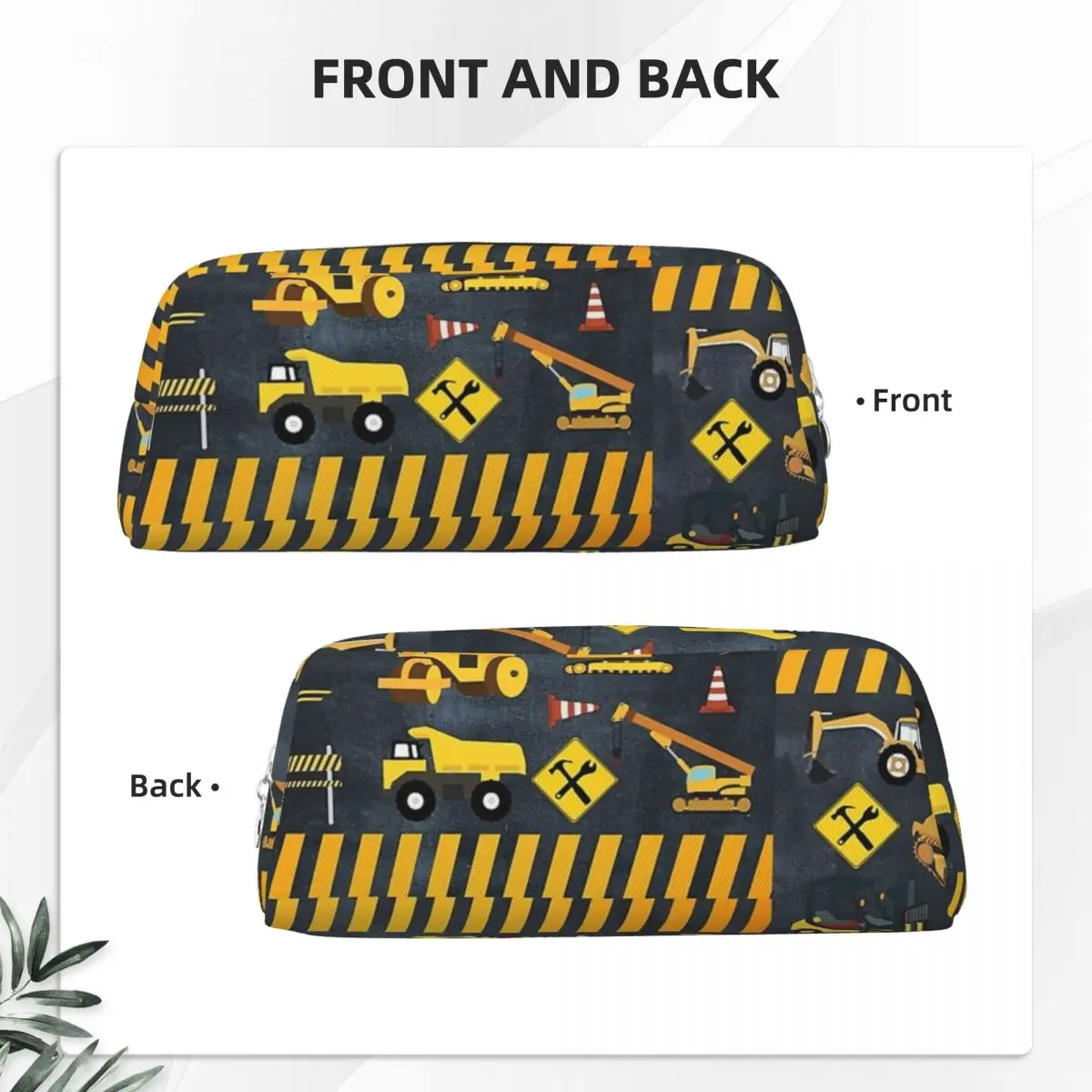 Construction Trucks Heavy Machinery Kids Boy Pencil Cases for Student School Pen Box Pencil Bag Pencil Pouch Pen Holder