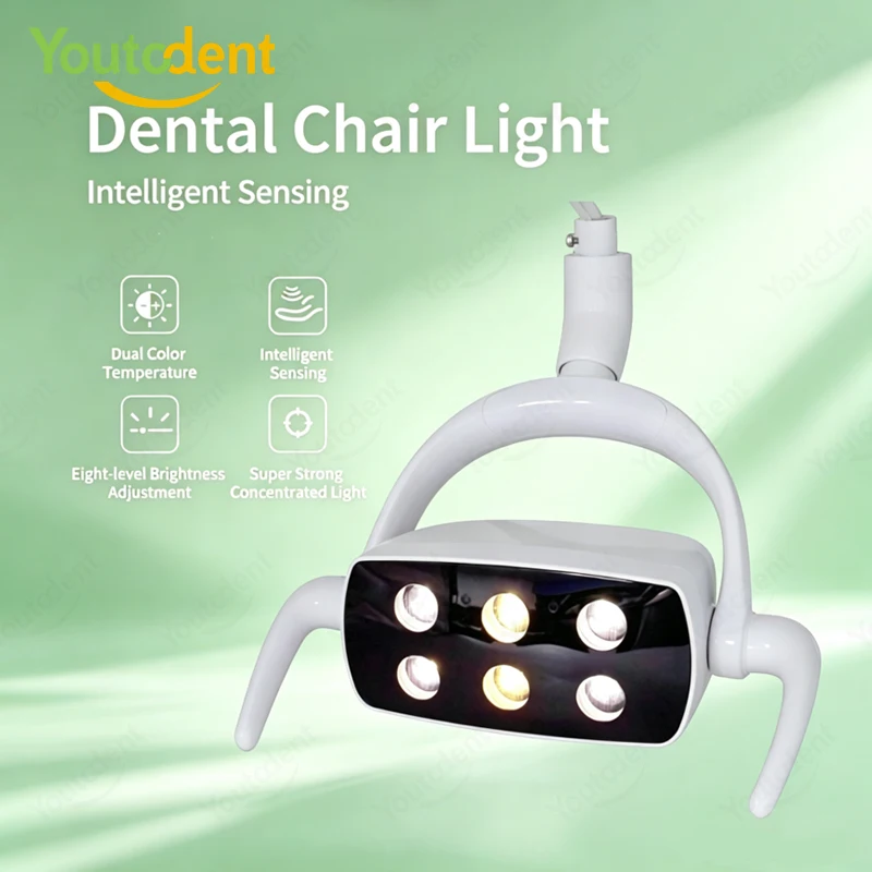 Dental Chair Light Intelligent Sensor Dental Operating Oral Lamp Dual Color Temperature Dental Unit Exam Light