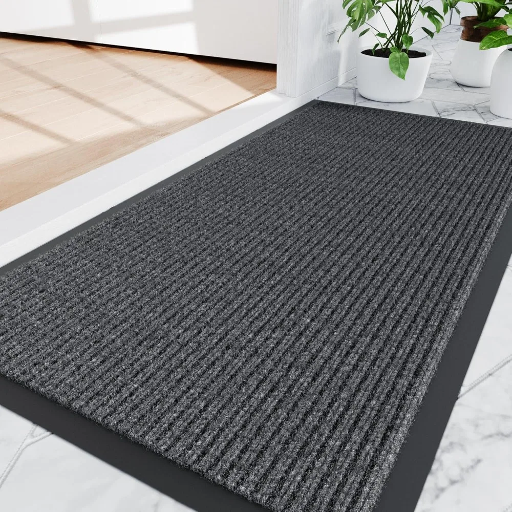 

Front Door Mat Indoor Outdoor Entrance, 36 x 48 All-Season Waterproof Doormat for Enterway, Heavy Duty Commercial Floor