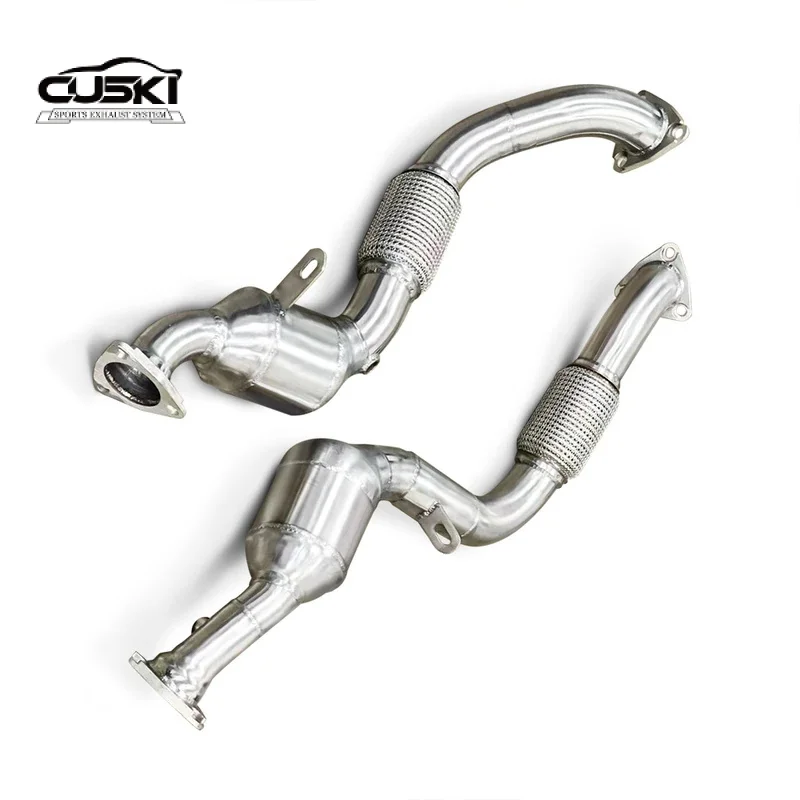 Stainless Steel Automotive Exhaust Parts fit Porsche Cayenne 957 3.6/4.8T 2006-2010 Exhaust downpipe Exhaust Modification Access