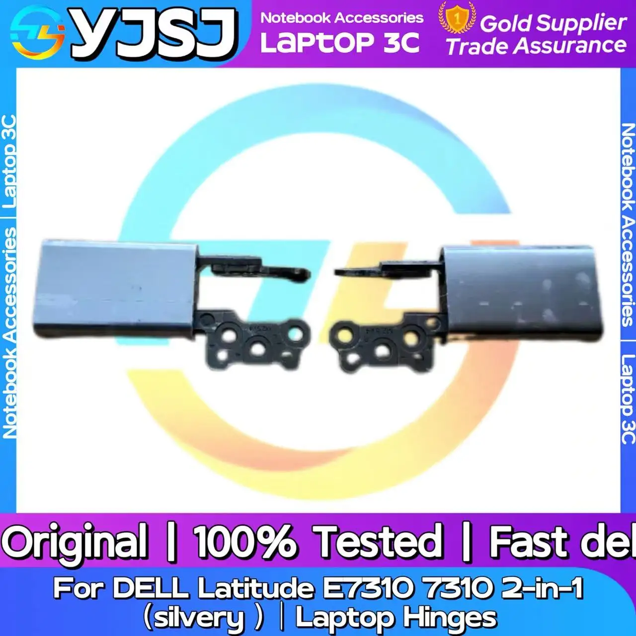 New Original Laptop Notebook Hinges For DELL Latitude E7310 2in1 7310 2-in-1（silvery）built-in left and right LCD Screen Hinge