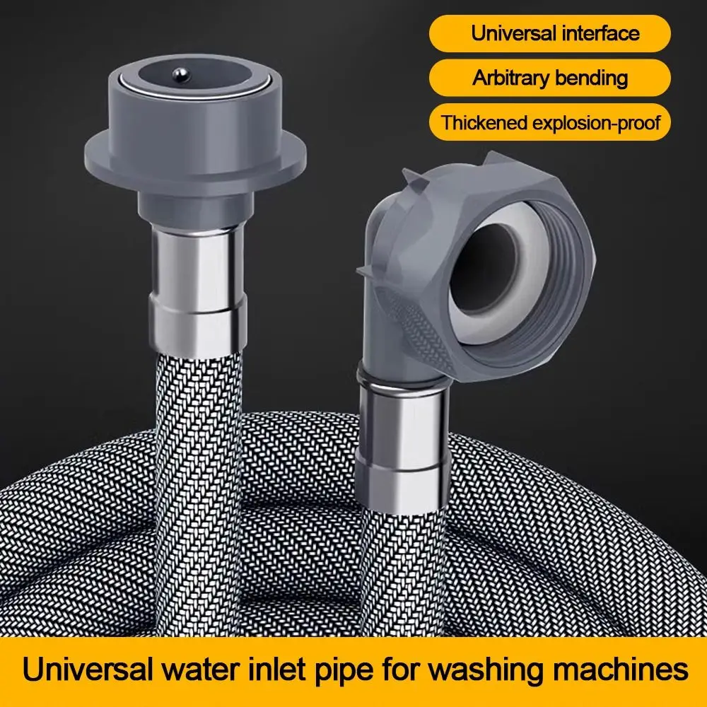 

Washing Machine Hose Extension Pipe with 90 Degree Bend Replacement Water Pipe Deformation Resistant Water Inlet Connection