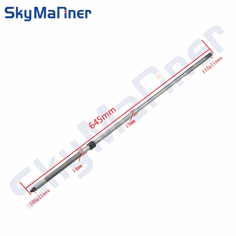 6B4-45501-00 Drive Shaft Short for Yamaha Outboard Motor 9.9HP 15HP 2 Stroke 4 Stroke 6B4-45501 Boat Engine Aftermarket Parts