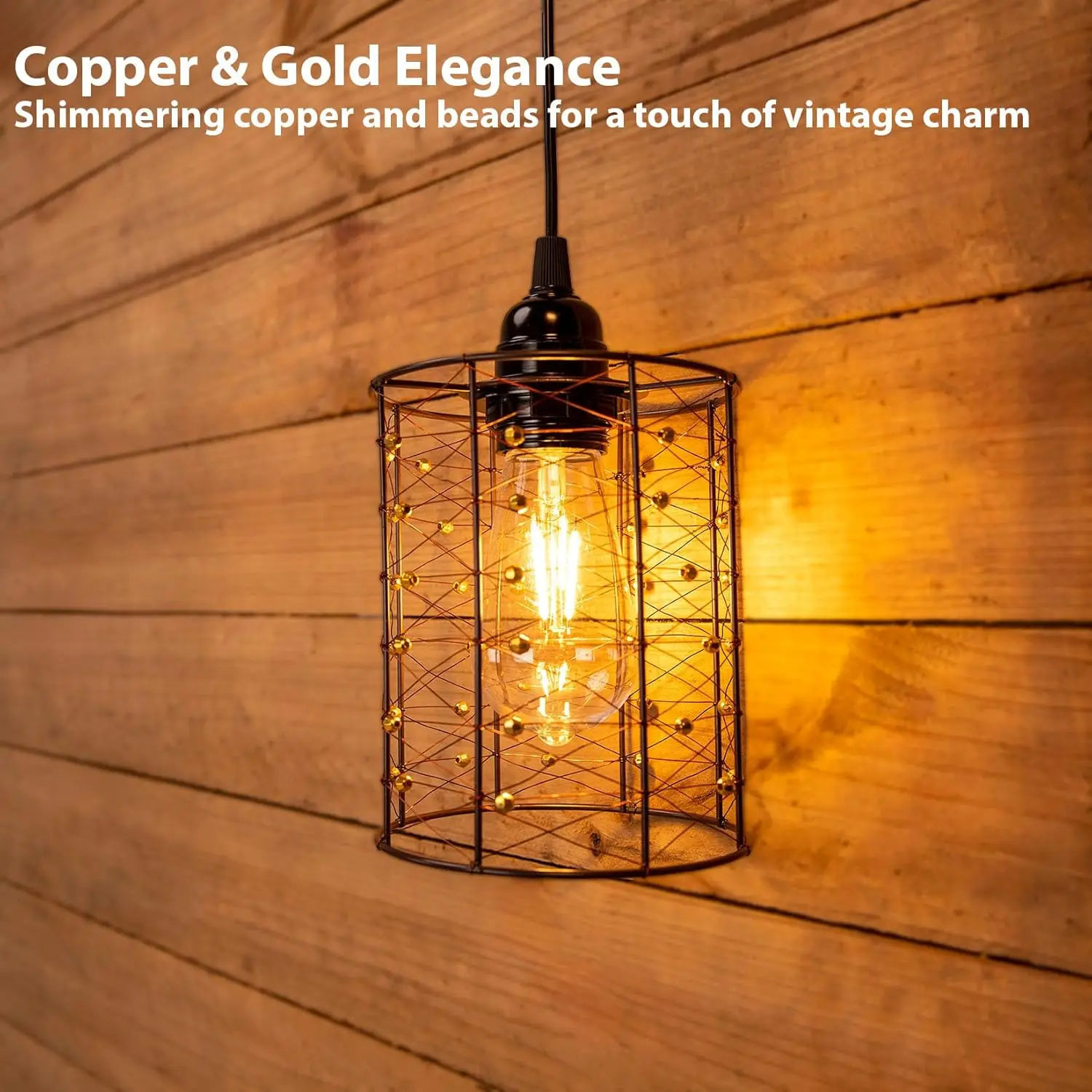 Lámpara de araña para exteriores con pilas, lámpara colgante impermeable para cenador, pérgola, porche, patio - 4 pilas AA