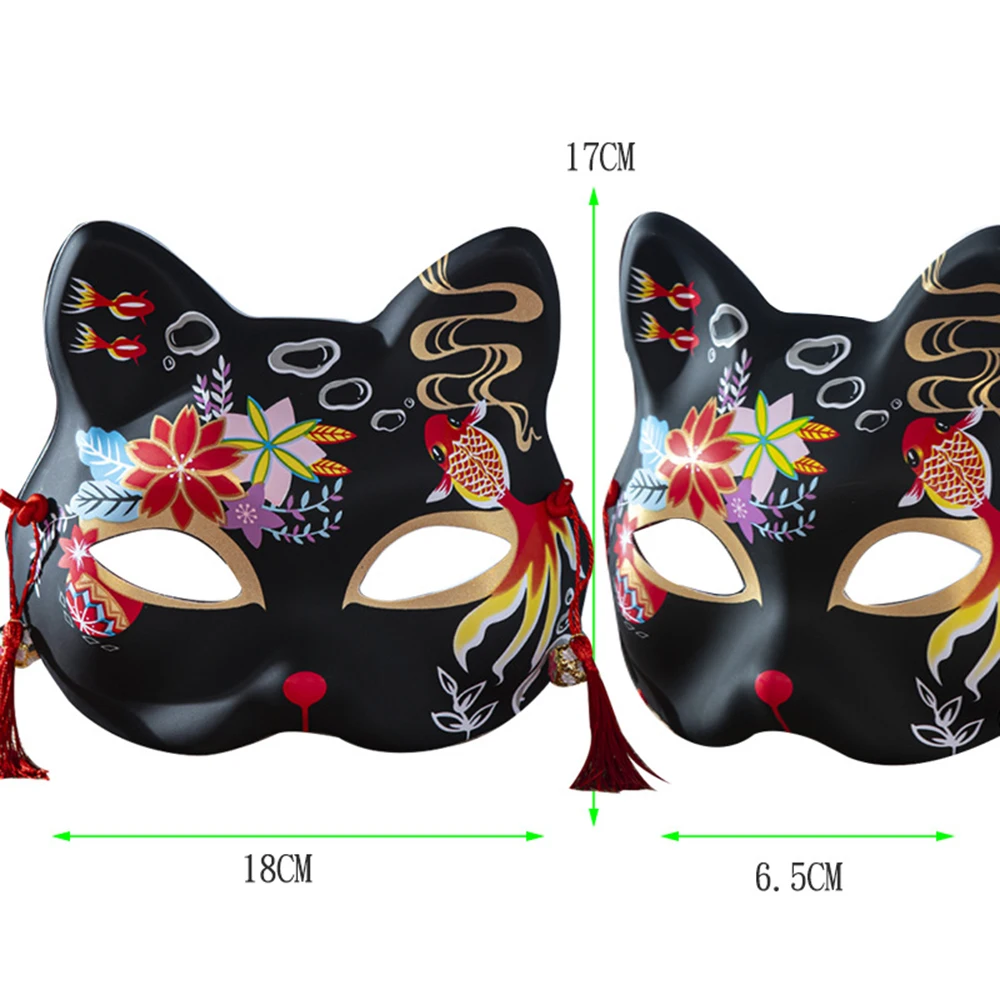 Cat Face Mask High Quality Japanese Cat Mask Cosplay Mask Handmade For Festivals Anime Masquerade Parties