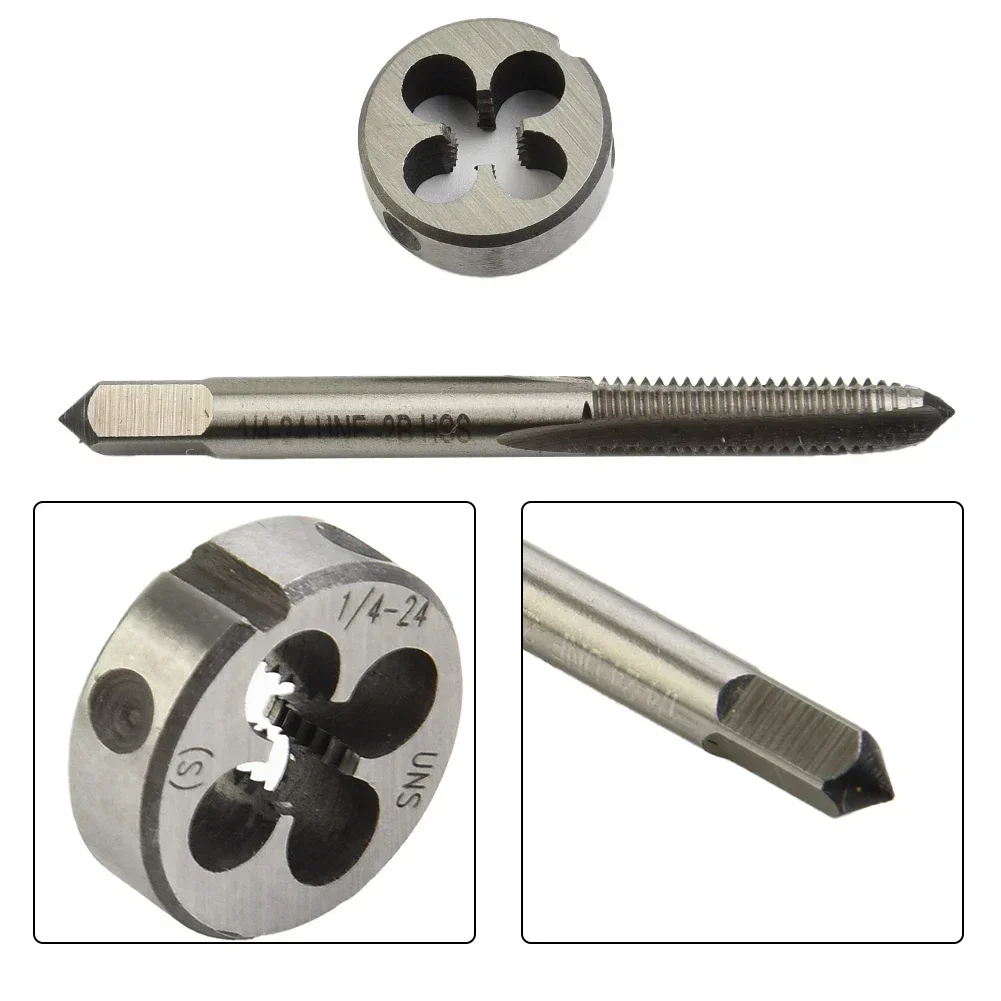 Sleek Engineering Design; High Speed Steel Taps And Dies In A Convenient Package Quarter Twenty Four UNC Standards